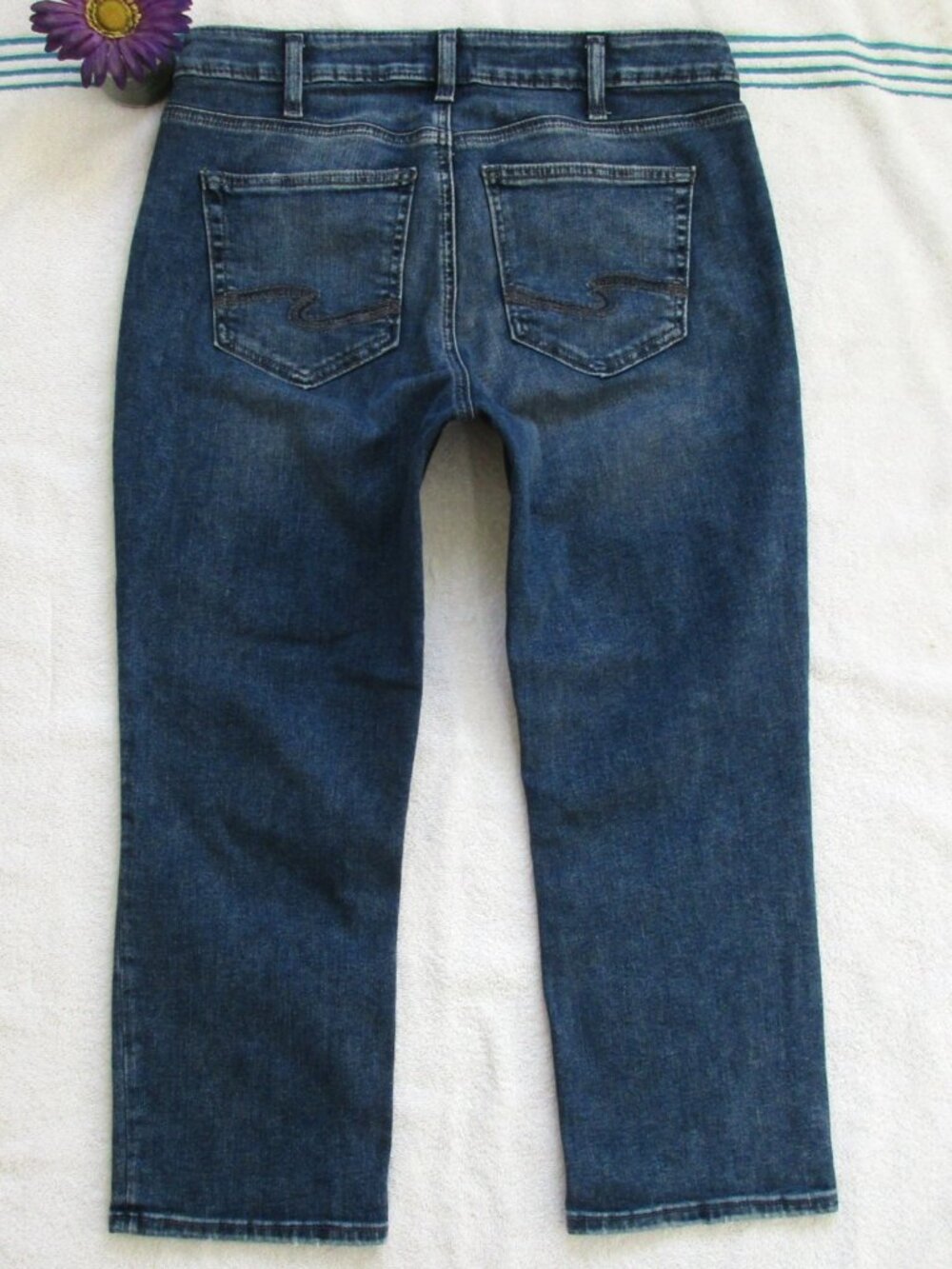 SILVER Jeans Size 34 SUKI Capri Denim - Picture 4 of 8